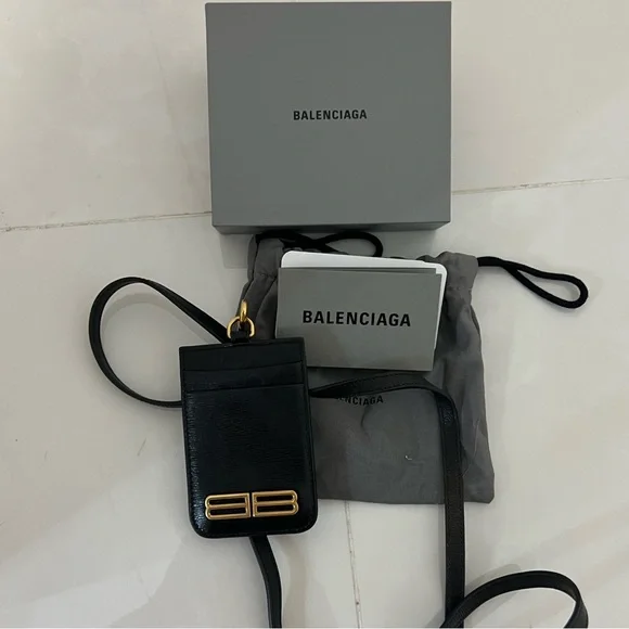 Balenciaga Gossip Card Holder with Strap - Picture 4 of 13